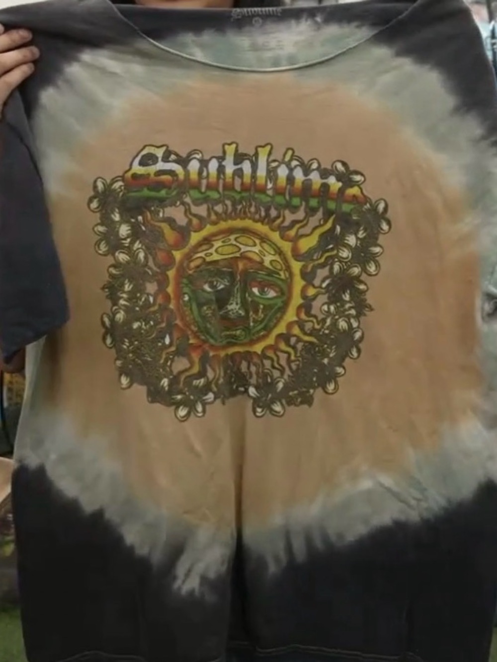 Sublime Tie-Dye Short Sleeve Tee in Brown and Black